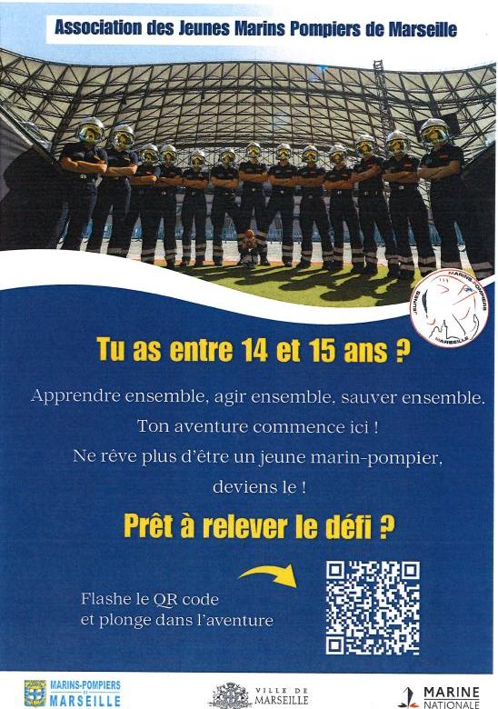 Visuel : Les Jeunes Marins-Pompiers de Marseille  la rencontre de nos familles !
