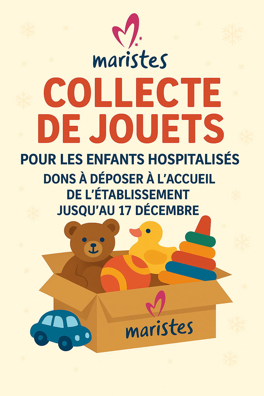 Visuel : COLLECTE DE JOUETS POUR LES ENFANTS HOSPITALISES