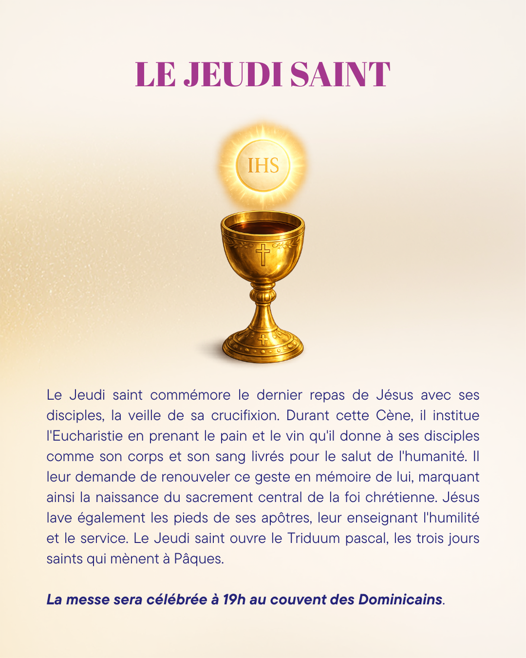 Visuel : SEMAINE SAINTE
