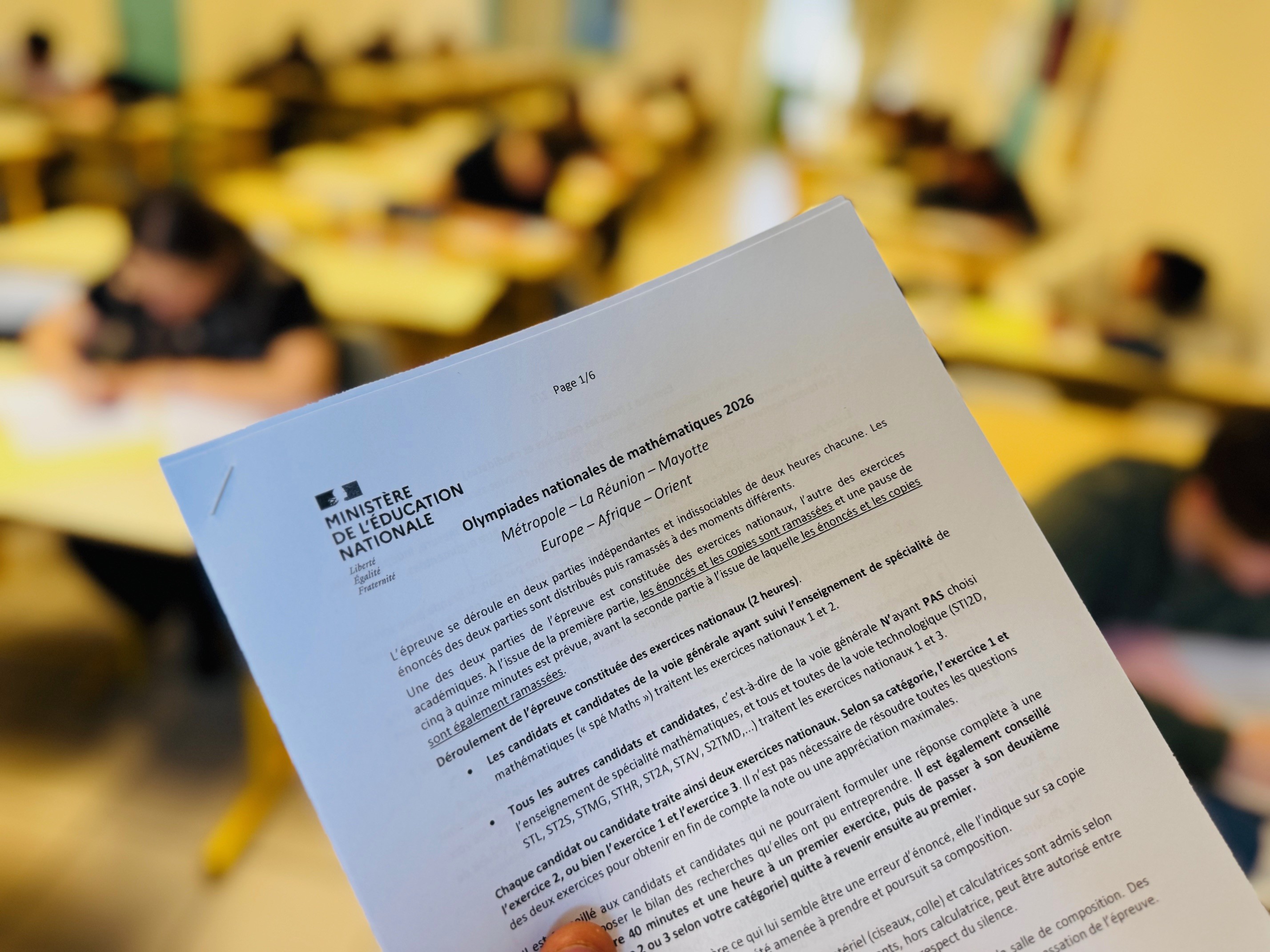 Visuel : OLYMPIADES DE MATHEMATIQUES !