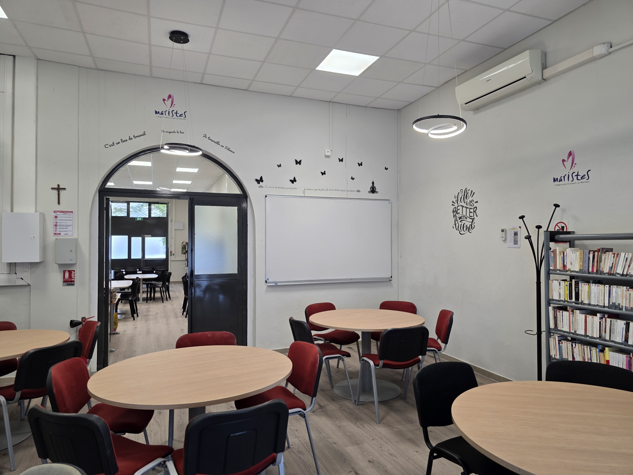 La salle de travail des lycéens